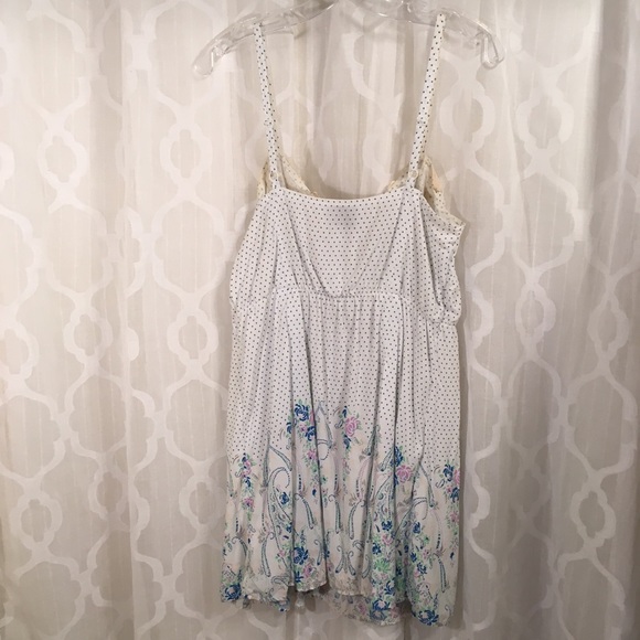 $18/2+ Free People Dress Floral Dot Strappy Lace - Picture 6 of 8